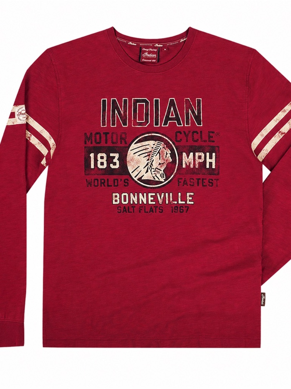 Indian Motorcycle Red Long Sleeve Graphic Tee Size L